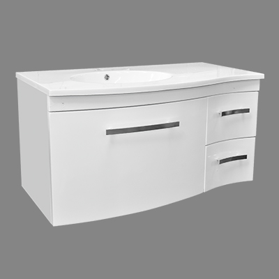 LAVABO MEUBLE BLANC +LAMPE SANS MIROIRE N°10+ N°12 (AYFR) SANS BONDE