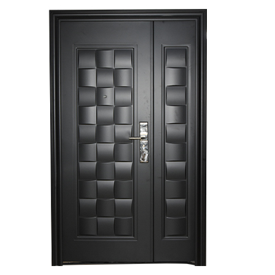PORTE METALLIQUE XD-088 2050X1200 MM, NOIR MAT  OUVERTURE GAUCHE, INTERIEUR 120° AVEC JUDAS U986327