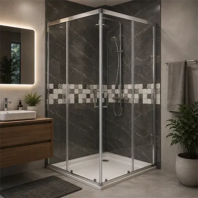 Cabine de douche en VERRE,900x900X1850MM carre uni G8414-1