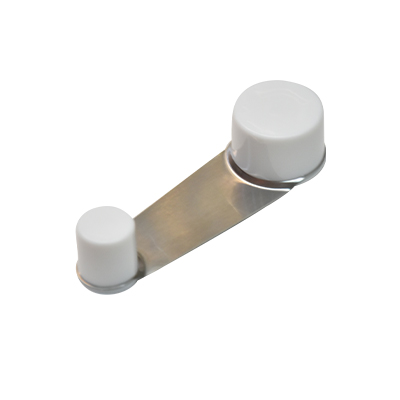 Butee De porte Rotative Metallique Blanche L. 10.5 x  W. 3 x H. 2.2 cm 2031102008