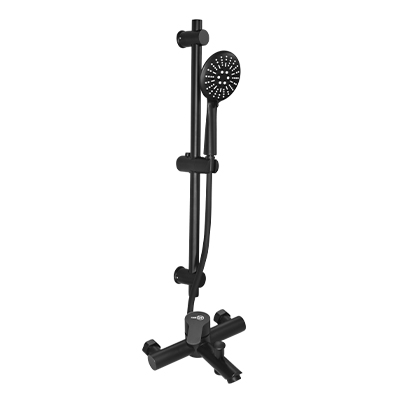 ENSEMBLE BARRE DE DOUCHE avec robinetterie integree ACIER INOXYDABLE SS304 NOIRE CARTOUCHE CERAMIQUE Ø35mm EKO 2110202440(-15%)