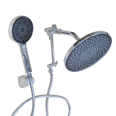 ENSEMBLE BARRE DE DOUCHE  BR ST-10B07 BR MATERIAU LAITON, CHROME DOUCHETTE+FLEXIBLE 1.5M 2 JETS 2110202447(-15%)