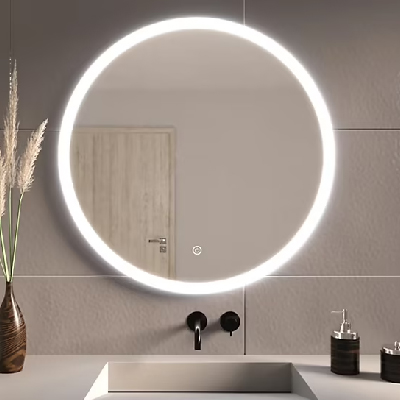 MIROIR  SALLE DE BAIN LED SANS CADRE, NON ANTI-BUEE,"ROND Ø 60 CM. AVEC BANDE LED FLEXIBLE IP20 4000 K AC 110-240 V/DC 12 V 1010909007