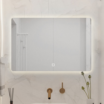 MIROIR DE SALLE DE BAIN LED SANS CADRE, NON ANTI-BUEE,"RECTANGLE L. 80 X H. 70 CM. AVEC BANDE LED FLEXIBLE IP20 4000 K AC 110-240 V/DC 12 V1010909009