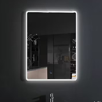 MIROIR DE SALLE DE BAIN LED SANS CADRE, NON ANTI-BUEE,"CARRE L. 60 X H. 80 CM. AVEC BANDE LED FLEXIBLE IP20 4000 K AC 110-240 V/DC 12 V 1010909011