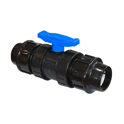 VANNE D ARRET PEHD NOIRE A CONNEXION RAPIDE,"40 MM PN16  2110209034
