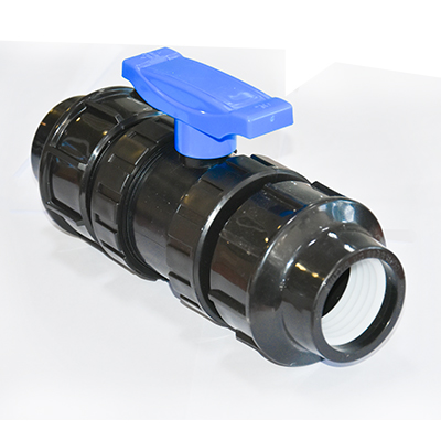 VANNE D ARRET PEHD NOIRE A CONNEXION RAPIDE,"50 MM PN16  2110209035
