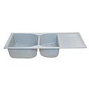Evier quartz double bac gris (1145x490x203mm) 45X19.5X8 22,50kg (UE)