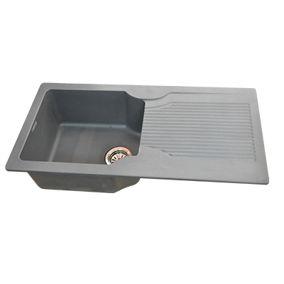 EVIER QUARTZ SIMPLE BAC GRIS 18X36 AVEC ACCESSOIRES  (UE)