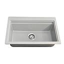 EVIER QUARTZ SIMPLE BAC GRIS  (710x480x210mm) 28.5X19X8 AVEC ACCESSOIRES  14kg  (UE)