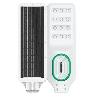 Lampadaire solaire 400W 5V 28W panneau solaire 7000 K commande optique + detecteur de mouvement + telecommande sans bras 2713lm 50000h 1050204029