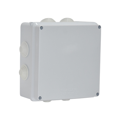 BOITIER ETANCHE  CARRE   L. 150 X L. 150 X H. 70 mm GRIS CLAIR IP65 ROCHS EKO 2100601017