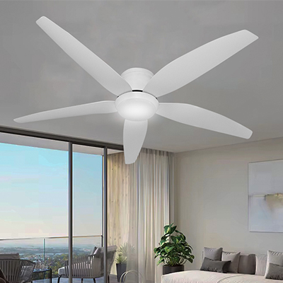 VENTILATEUR DE PLAFOND AVEC LUMIERE AC90-265V 90W 56" (142 CM) YZ-F5-56B+COM