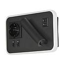 APPLIQUE MURALE  AVEC PRISE EUROPEENNE LED 3+3W   85-265V 50/60Hz  4500k B-161 Left-BLK