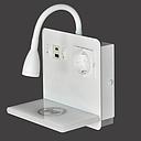 APPLIQUE MURALE AVEC PRISE EUROPEENNE LED 3+3W 85-265V 50/60HZ 40500K  B-169 WH +CHARGEUR SANS FIL