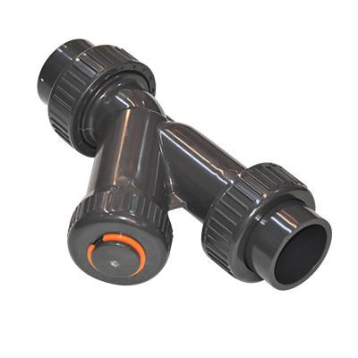 CLAPET ANTI-RETOUR A ENSEMBLE D'ANGLE DN 40 50MM UPVC 1,0Mpa GRIS FONCE  3040208658