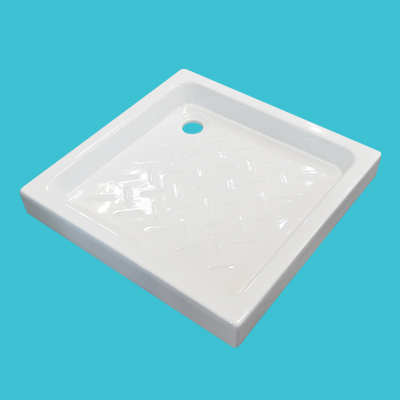 RECEVEUR DE DOUCHE PORCELAINE  CARREE L. 700 X W. 700 X H. 95 MM  BLANCHE Ø65 MM 1010104040