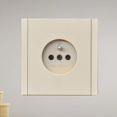 PRISE ENCASTRABLE ULTRA-MINCE 16A, 230V~, PRISE FRANCAISE 2P+T TB / TB6 OR 1050301011