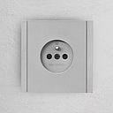 PRISE ENCASTRABLE ULTRA-MINCE 16A, 230V~, PRISE FRANCAISE 2P+T TB / TB6 GRIS CLAIR 1050301012