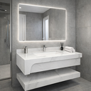 LAVABO MEUBLE + MIROIR LED 800X500X200MM SANS BOND  AY19-80 (6001) 3ELM
