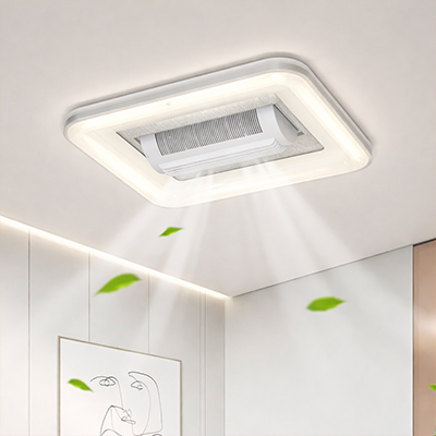 PLAFONNIER AVEC VENTILATEUR  66W 85-265V 50/60HZ 3000-6500K 3COULEUR +COM  3352/SQ