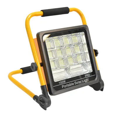 PROJECTEUR LED SOLAIRE 6V TEMPS DE CHARGE4-10HEURS TEMPS DE TRAVAIL 3-20HEURS IP65 BLANC ZL-LA-100W