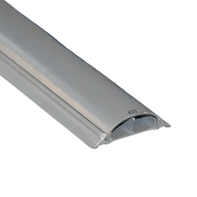 Goulotte de sol en PVC L 2000 L 49x H 13,5 mm ep 1,5 mm couleur grise avec adhesif double face 2100504002