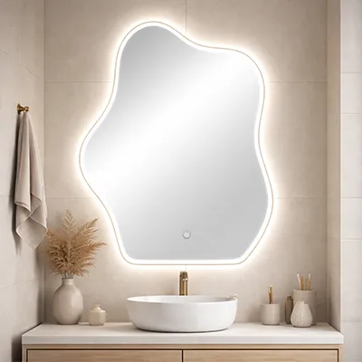 MIROIR DE SALLE DE BAIN LED  l.60 × H.80 CM  4000 K AC 110–240 V / DC 12 V IP20 1010909013