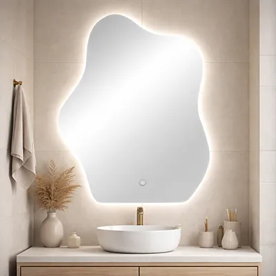 MIROIR DE SALLE DE BAIN LED  l.60 × H.80 CM 3000K AC 110–240 V / DC 12 V IP20  1010909015