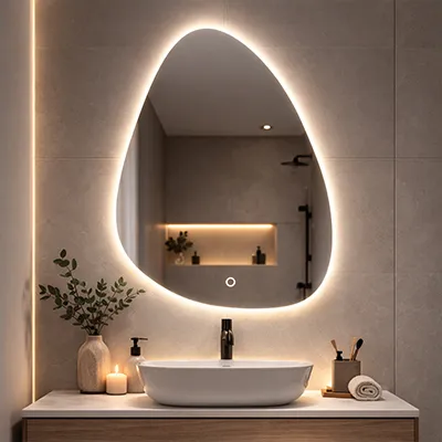 MIROIR DE SALLE DE BAIN LED  l.60 × H.80 CM 4000 K AC 110–240 V / DC 12 V  IP20  1010909016