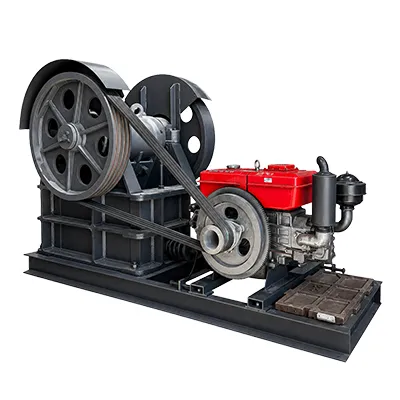 CONCASSEUR DE PIERRES DIESEL, MODELE DSC250×400, CAPACITE DE PRODUCTION 15–20 TONNES/HEURE, DIMENSION Ø210 MM, PLAGE DE REGLAGE  20–60 MM 250 × 400 MM  DIESEL 28 CV 2010709102