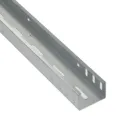 Chemin de cable perfore interieur CE avec frange perforation standard sans couvercle acier pre-galvanise H 50 X L 75 X L 3000 X ep 1 mm - 2100503075