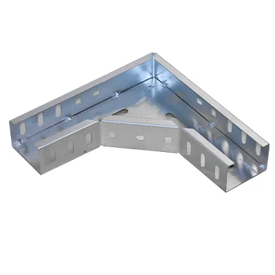 COUDE HORIZONTAL CHEMIN DE CABLE INTERIEUR, ACIER PRE-GALVANISE, H. 50 X L. 75 X EP. 1 MM – 2100503402