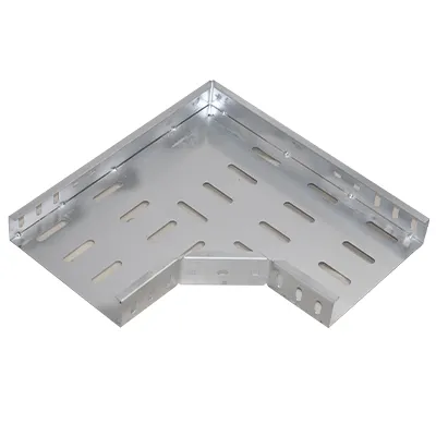 COUDE HORIZONTAL CHEMIN DE CABLE INTERIEUR, ACIER PRE-GALVANISE, H. 50 X L. 200 X EP. 1,2 MM – 2100503405