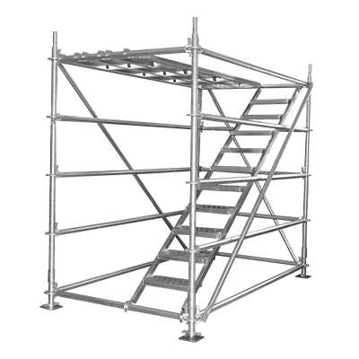 ECHAFAUDAGE ACIER GALAVANISE   L 2.57MXl1.40 H 2 M SANS PLATEAU ET VERIN