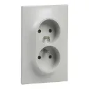 PRISE   DOUBLE AVEC ECLIPS COMPLET ENC 2P 4MOD 2X2P +T230V 16A BLC UB3121GR