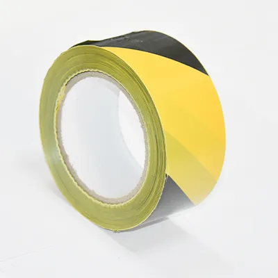 RUBAN DE  SIGNALISATION  JAUNE/NOIR, 5CM X 200M BT-5*200