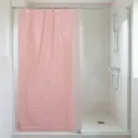 RIDEAU DE DOUCHE IMPERMEABLE (Polyethylene Vinyle Acetate) PEVA 180X180 CM SANS AIMANT B0926-2 (ROSE)