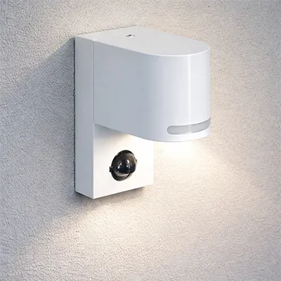 APPLIQUE MURAL ETANCHE ALUMINIUM AVEC DETECTEUR DE MOUVEMENT GU10 MAX 35W  115X75X225 MM XH2019AS
