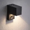 APPLIQUE MURAL ETANCHE ALUMINIUM NOIR AVEC DECTEUR DE MOUVEMENT GU10 MAX 35W 115X75X165 MM XH2021AS