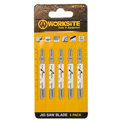 JEU DE 5 LAMES DE SCIE SAUTEUSE POUR METAL WTT118A