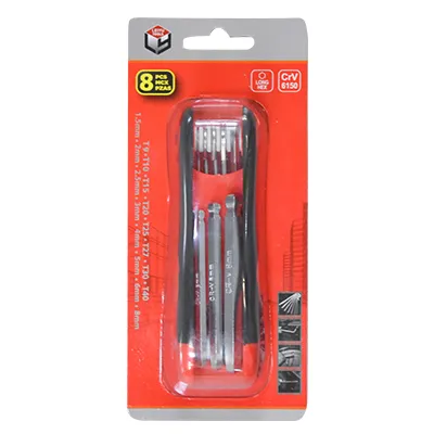 JEU DE 8 CLES TORX COUDEES 1.5  -  8 MM Cr-V WS-6150
