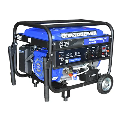 GROUPE ELECTROGENE mod.3000SE – 3 kW, 230V, MOTEUR A ESSENCE CGM 7HP, DEMARRAGE  MANUEL ET ELECTRIQUE