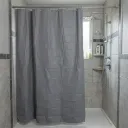 Rideau de douche impermeable PEVA 180x180cm avec aimant B0926-1 (gris) (Polyethylene Vinyle Acetate)