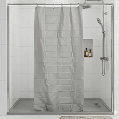 Rideau de douche impermeable PEVA 180X180 cm avec aimant B0926-1 (marron) (Polyethylene Vinyle)