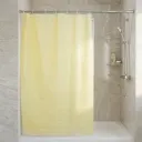 RIDEAU DE DOUCHE IMPERMEABLE (Polyethylene Vinyle) PEVA 180X180 CM SANS AIMANT B0926-2 (JAUNE)