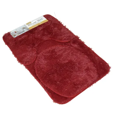 TAPIS DE BAIN 3 PIECES 50X80 CM BM-040 (GRENAT)