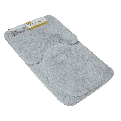 TAPIS DE BAIN 3 PIECES 50X80 CM BM-040 (GRIS CLAIR)