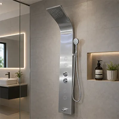 Colonne de douche avec robinetterie integree 2110202435