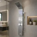 COLONNE DE DOUCHE AVEC ROBINETTERIE Integree Douchette+mitigeur Douche+Flexible Inox 1,5m 1500x220mm 2110202435